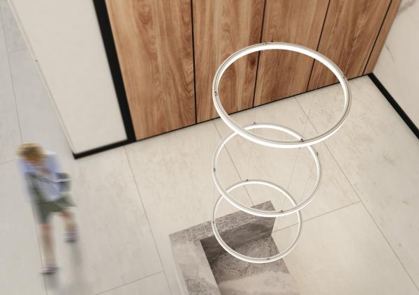 LED-Deckenleuchte in moderner Ringoptik ✓ Ideal für Showrooms, Galerien und Business-Bereiche.